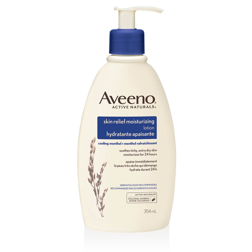 AVEENO® Skin Relief Moisturizing Lotion with Shea butter, Fragrance-free, 354ml pump bottle