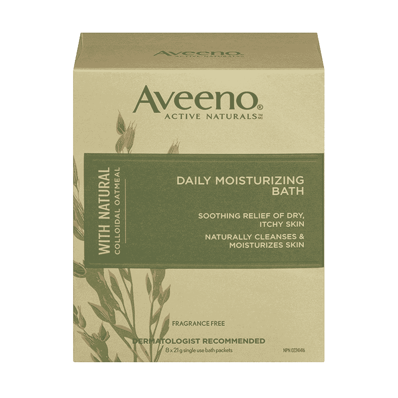 AVEENO® Daily Moisturizing Bath, Fragrance-free, 8 x 21g packet