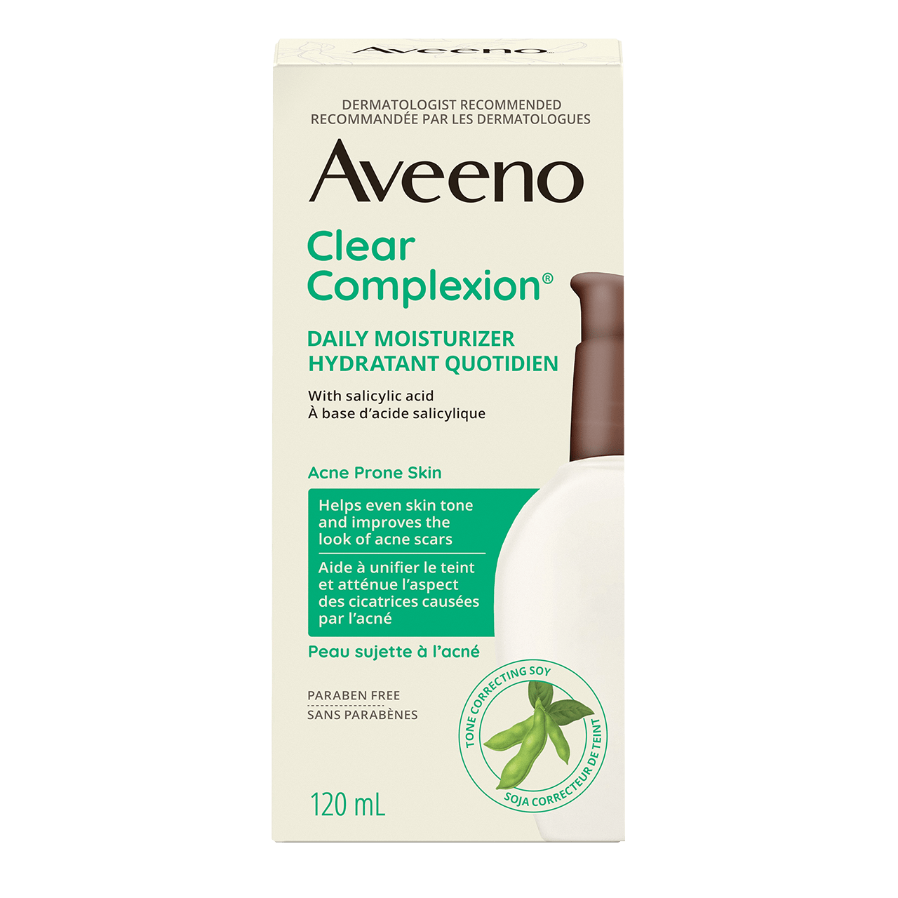 AVEENO® Clear Complexion Daily Moisturizer with Salicylic Acid packaging
