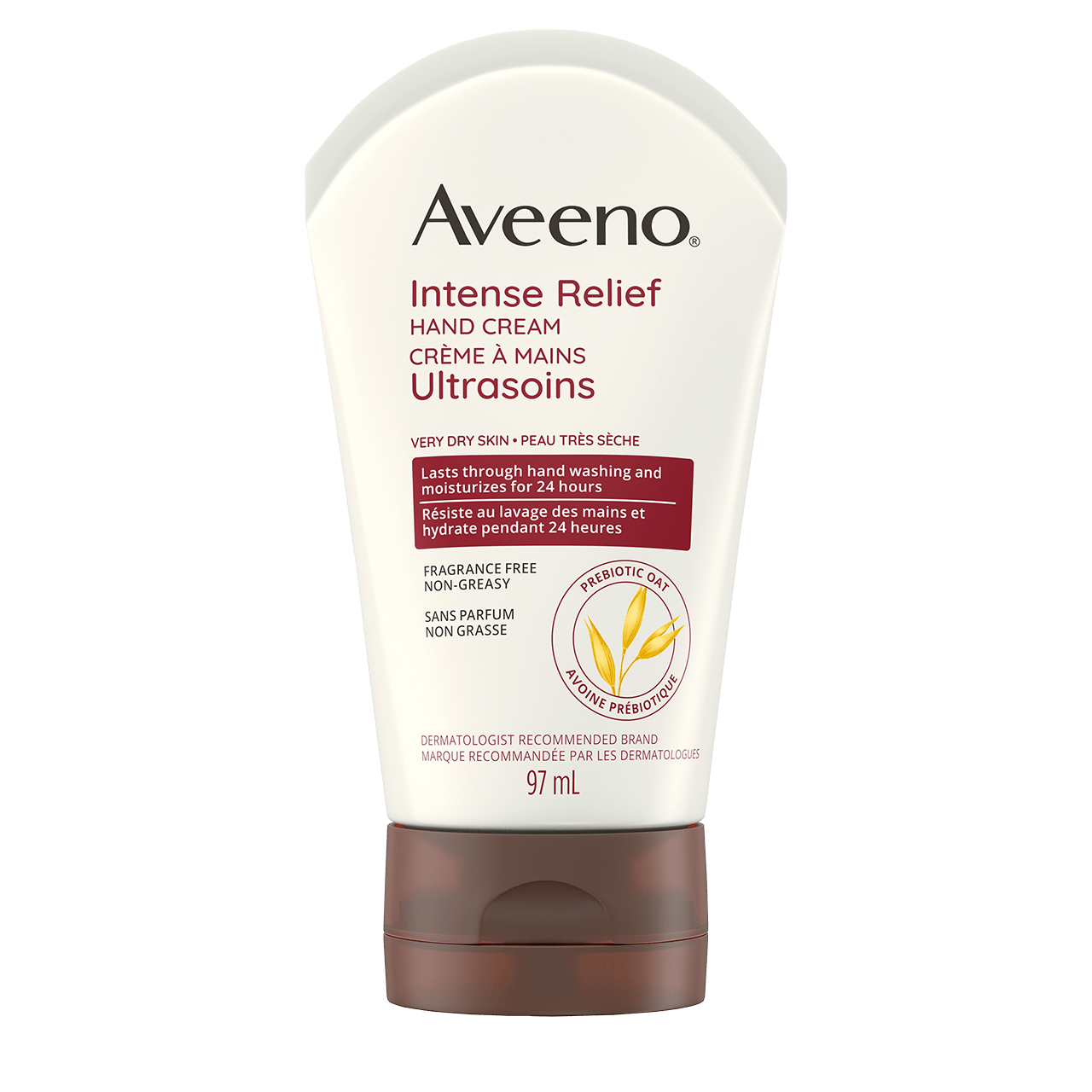 AVEENO® Intense Relief Hand Cream, Fragrance-free, 97ml squeeze bottle