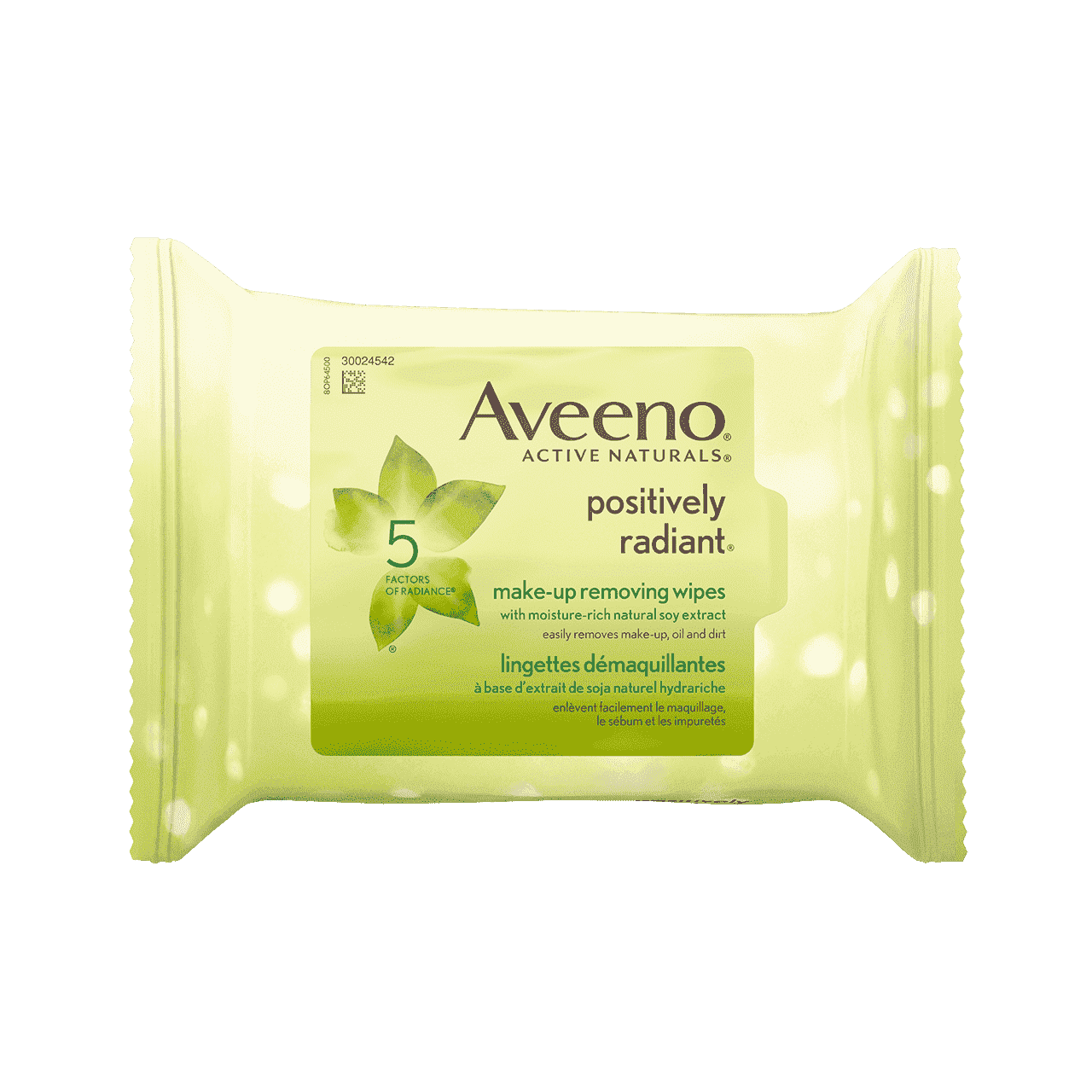 AVEENO® POSITIVELY RADIANT® Make-up Removing Wipes packet