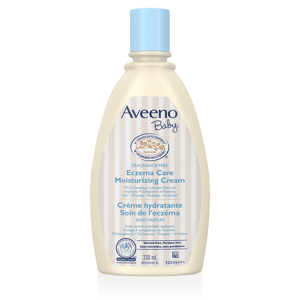 aveeno fragrance free moisturizing eczema cream bottle