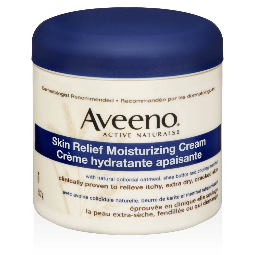 AVEENO® Skin Relief Moisturizing Cream, Collodial Oatmeal, Shea Butter, Cooling Methol, 312g jar