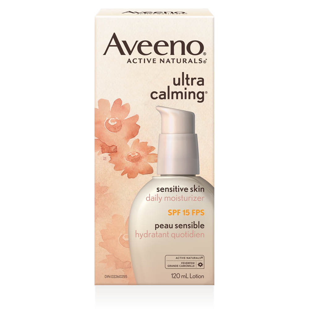 AVEENO® Ultra Calming Sensitive Skin Daily Moisturizer SPF15 120ml lotion pump bottle