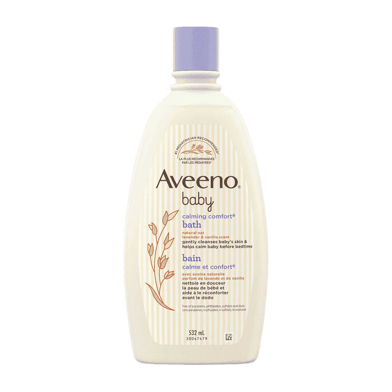 532ml bottle of Aveeno Baby Calming Comfort bath wash