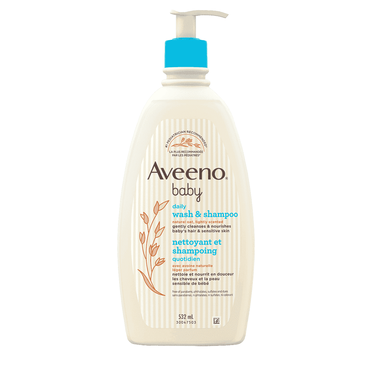 AVEENO® BABY Wash & Shampoo with natural Oat Extract, 532ml bottle