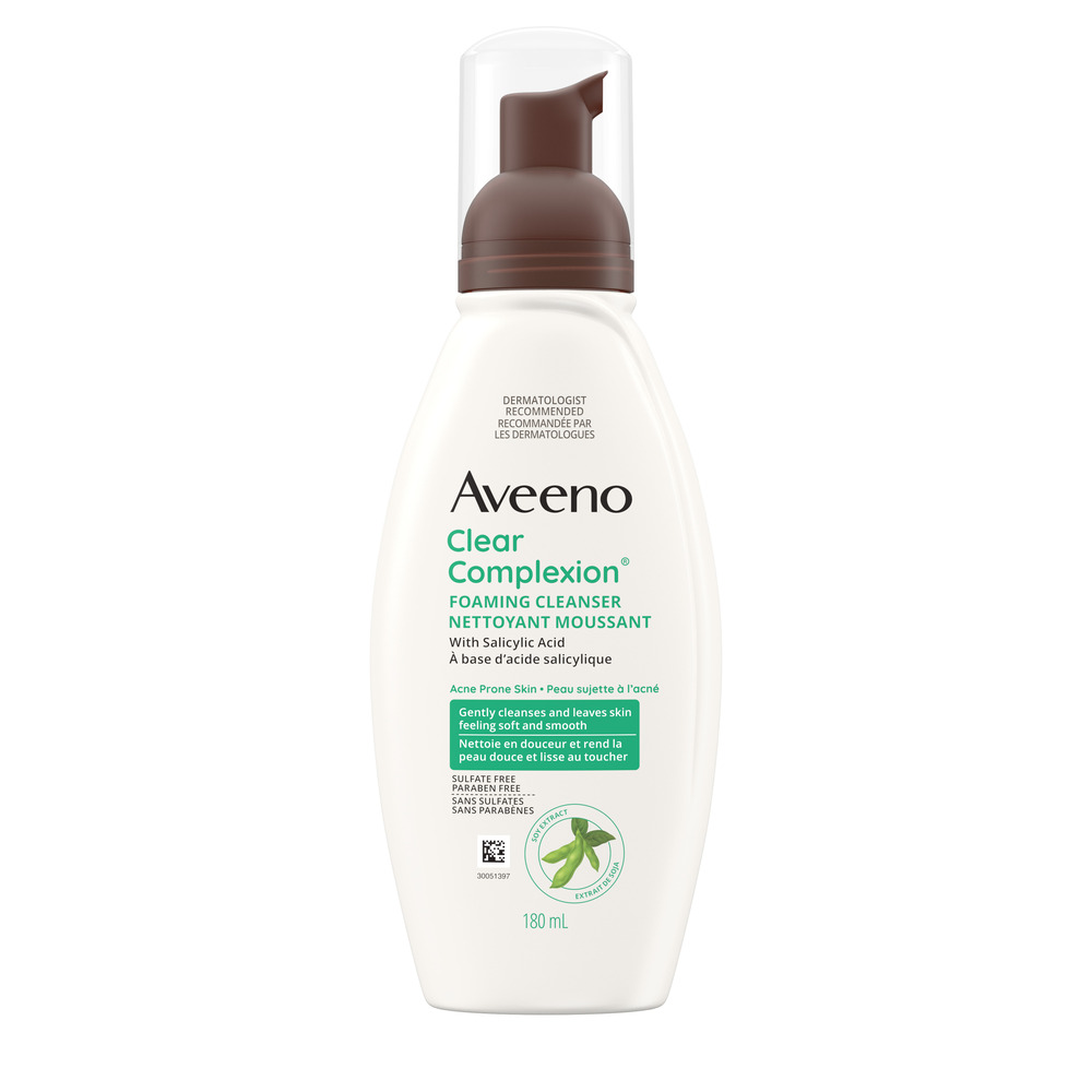 Front Shot of AVEENO® Clear Complexion Foaming Cleanser, 180ml