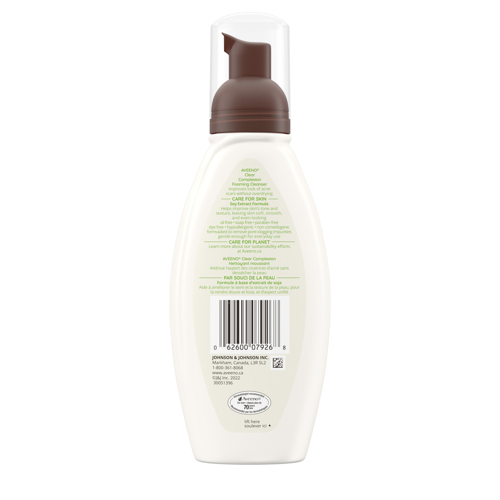 Back Shot of AVEENO® Clear Complexion Foaming Cleanser, 180ml