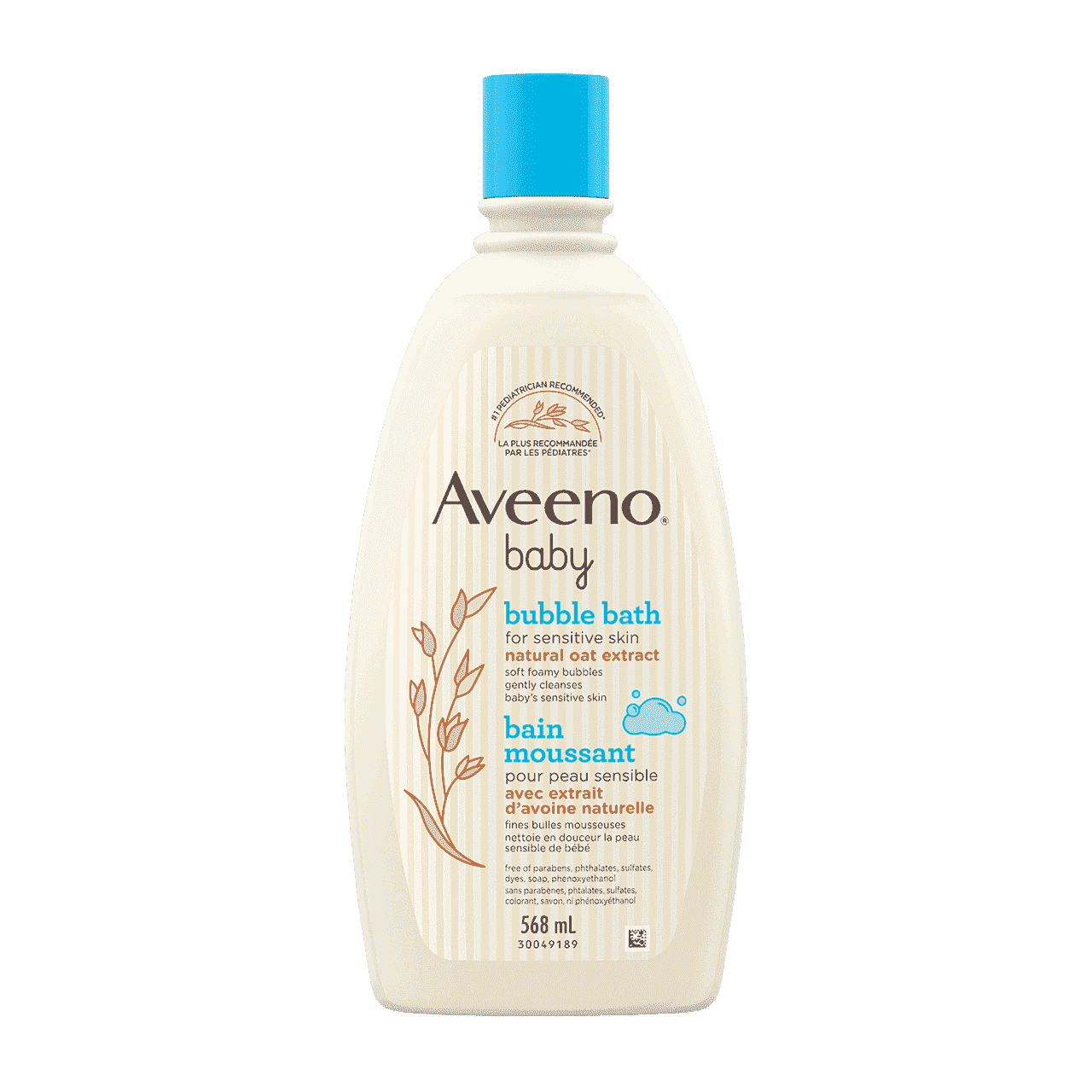 AVEENO® Baby Bubble Bath for Sensitive Skin with natural oat extract, 568ml  bottle