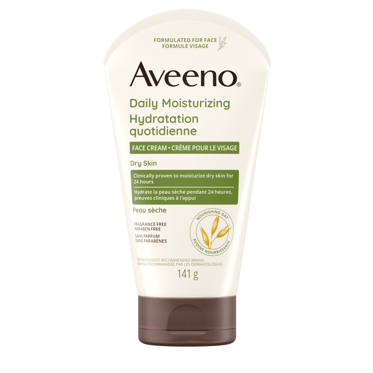 Tube of Aveeno® Daily Moisturizing Face Cream in 141g