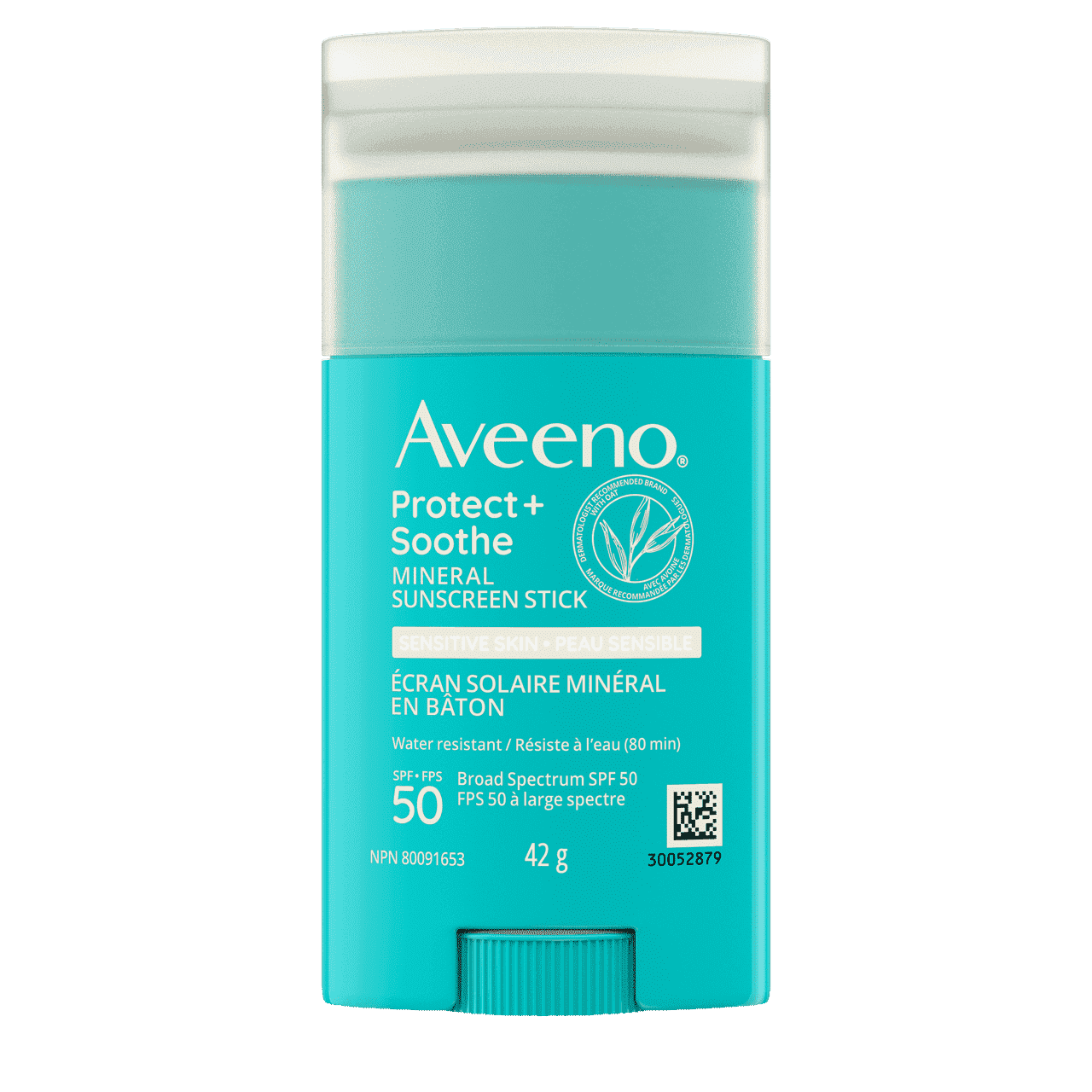 AVEENO® Protect + Soothe Mineral Sunscreen Stick for Sensitive Skin, SPF 50, 42g