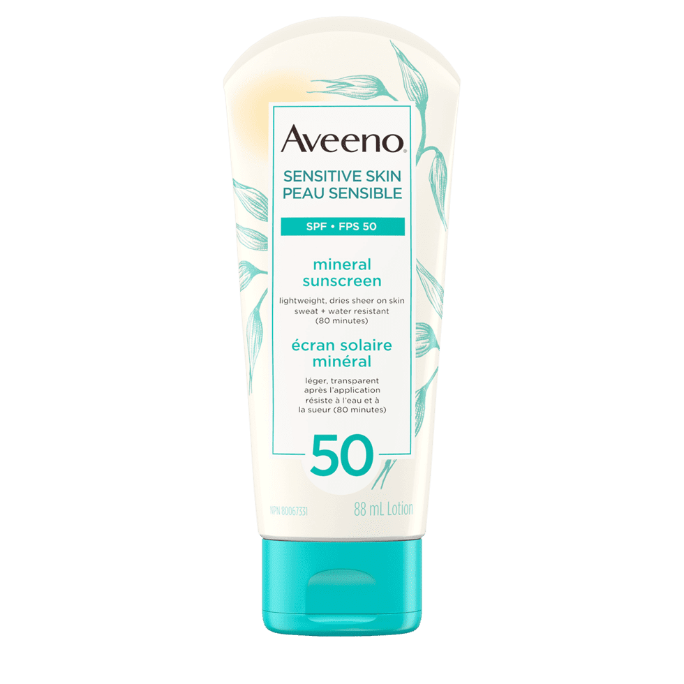 AVEENO® Sensitive Skin Mineral Sunscreen SPF 50, 88ml lotion