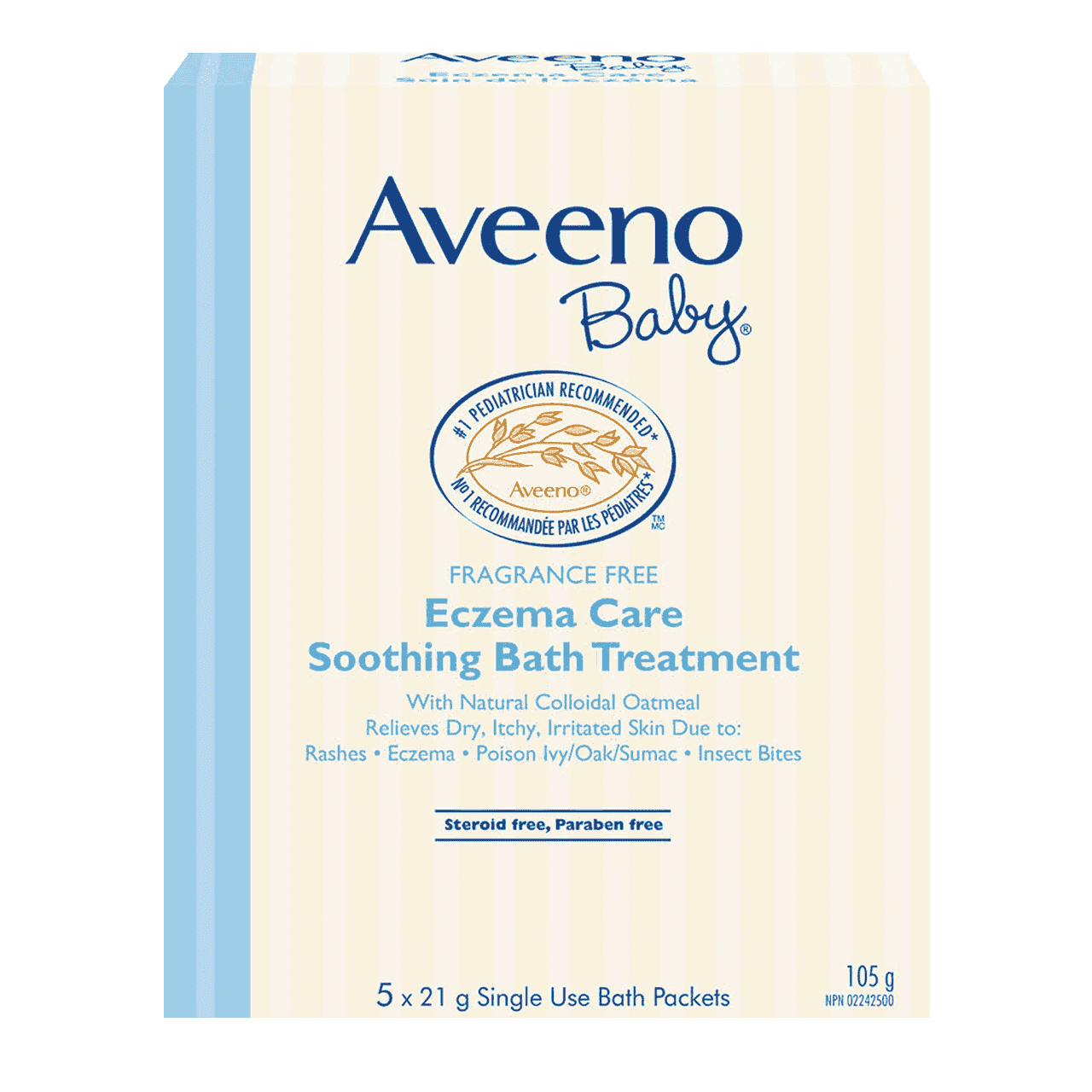 AVEENO® BABY Eczema Care Soothing Bath Treatment, Fragrance-free, 5 x 21g bath packets