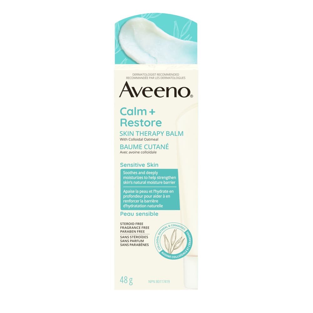 Tube of Aveeno® Calm + Restore Skin Therapy Balm, 48g