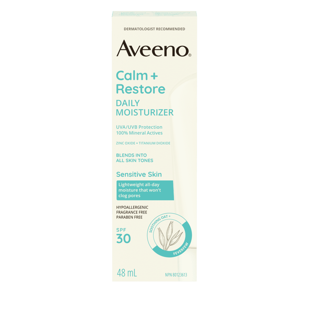 Front shot of Aveeno® Calm + Restore Daily Moisturizer with Mineral SPF 30