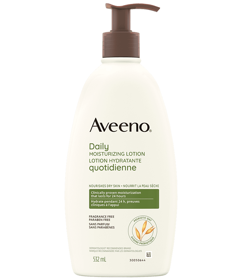 New packaging of AVEENO® Daily Moisturizing Lotion, pump bottle, 532 ml