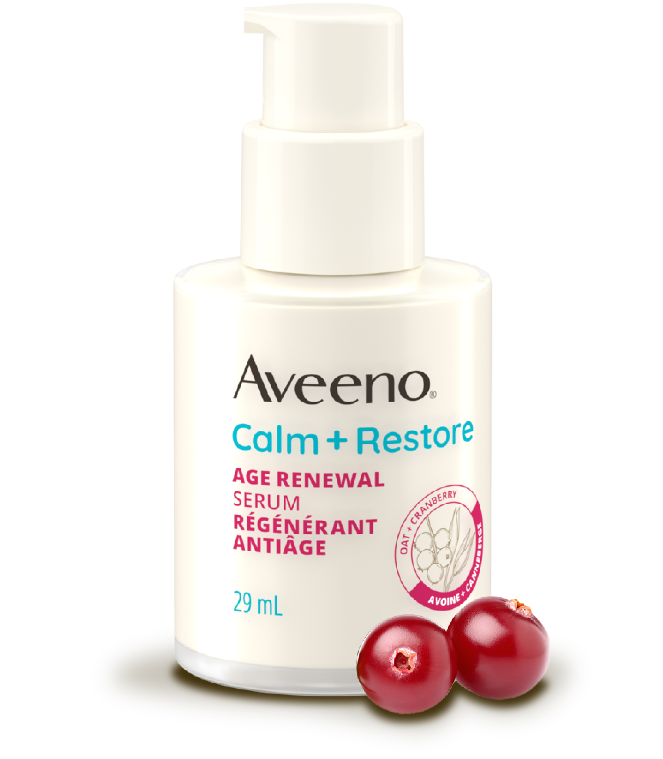 Aveeno Age Renewal 精華液: 滋養護膚液，打造永恒之美，明顯減少細紋和皺紋。